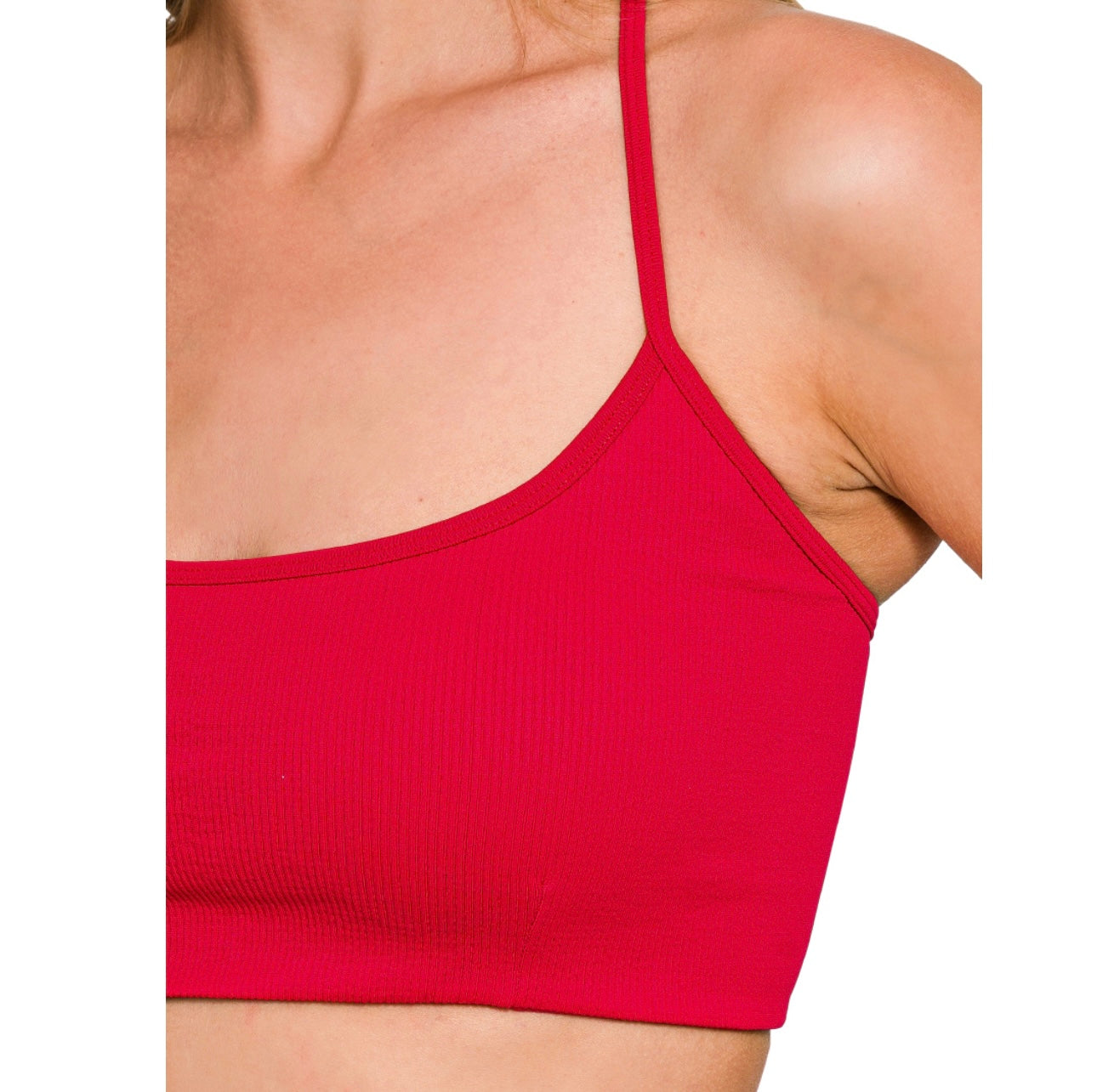 Seamless Ribbed Lattice Back Brami