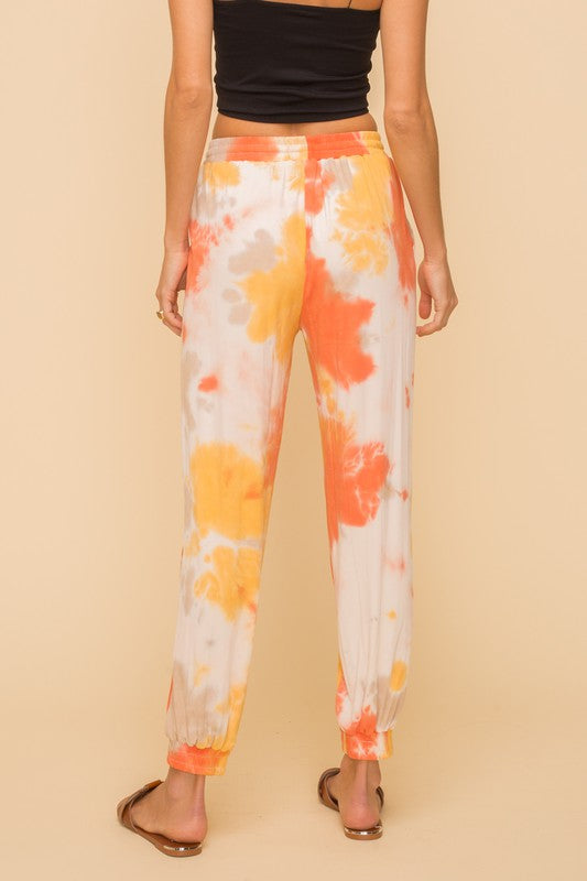Tie Dye Jersey Ribbed Joggers