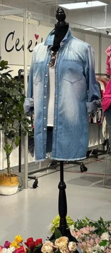 Long Sleeve Denim Top