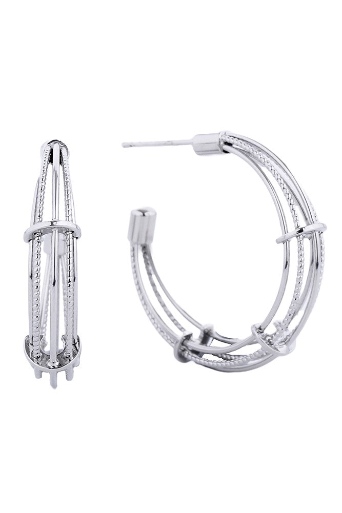 14k Dipped Post Hoop Earrings