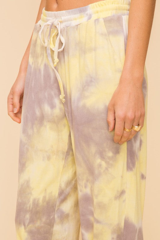 Tie Dye Jersey Ribbed Joggers