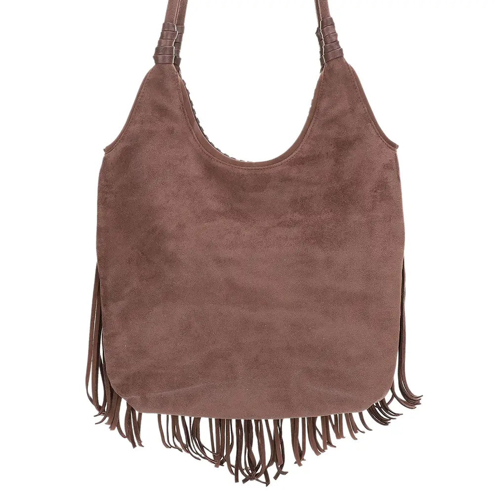 Fringe Design Shoulder Hobo Bag