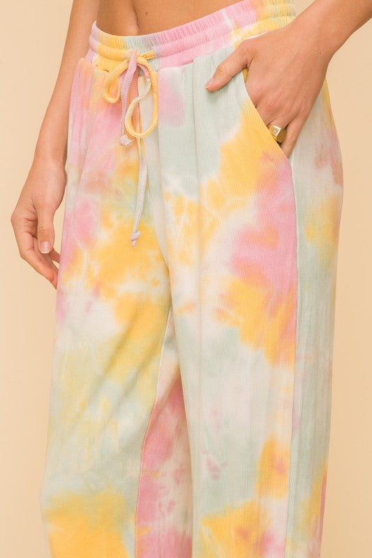 Tie Dye Jersey Ribbed Joggers