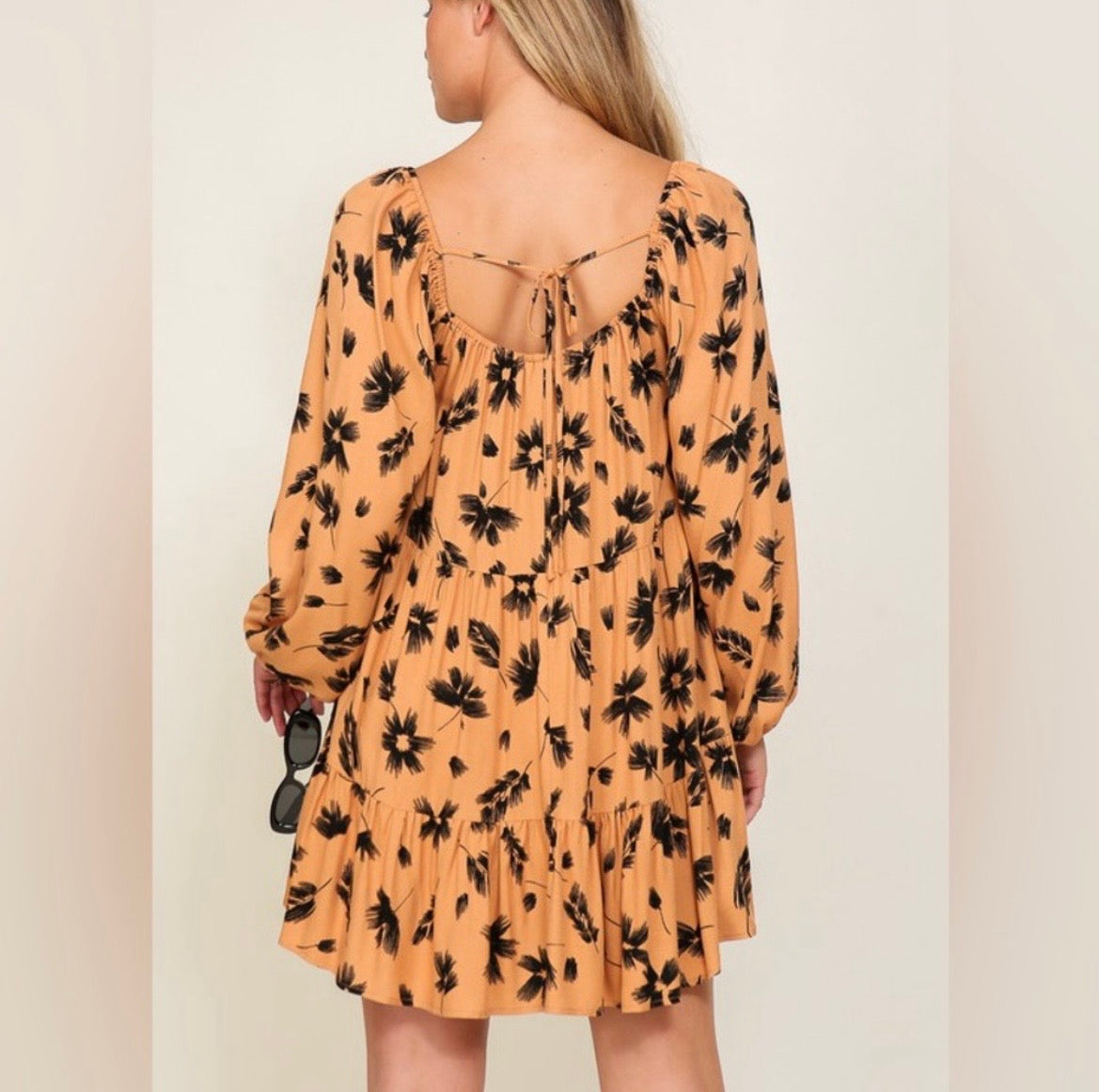 Tiered Long Sleeve Dress