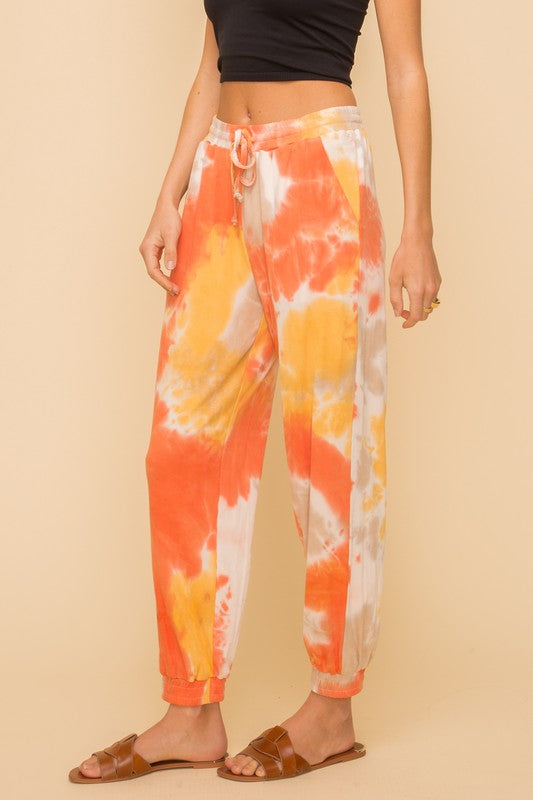 Tie Dye Jersey Ribbed Joggers