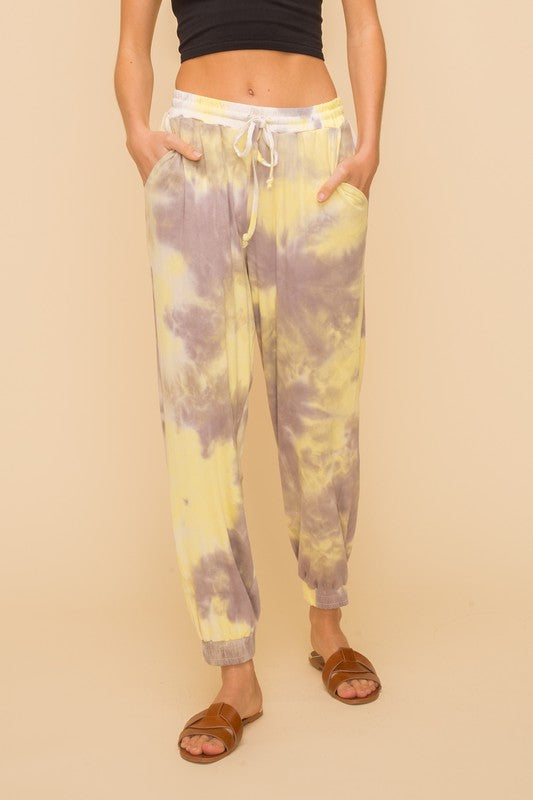Tie Dye Jersey Ribbed Joggers