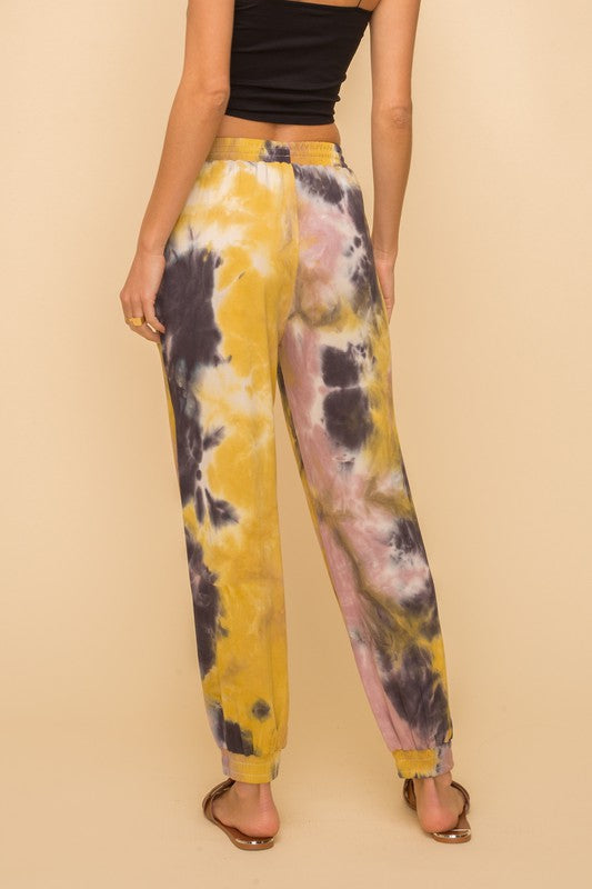 Tie Dye Jersey Ribbed Joggers