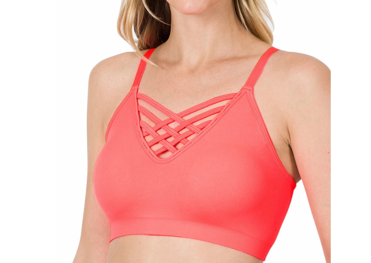 Lattice Bralette with removable bra pads
