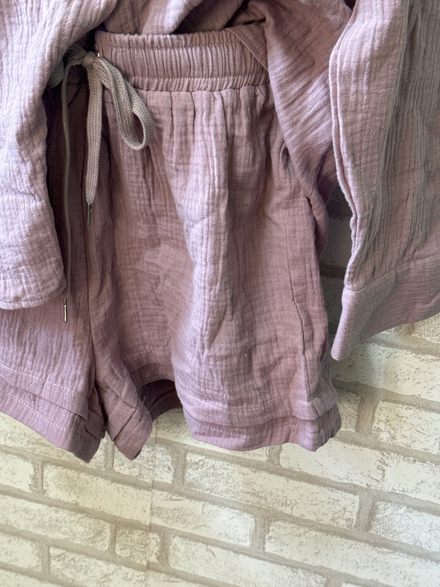 Lavender Gauze Short Set