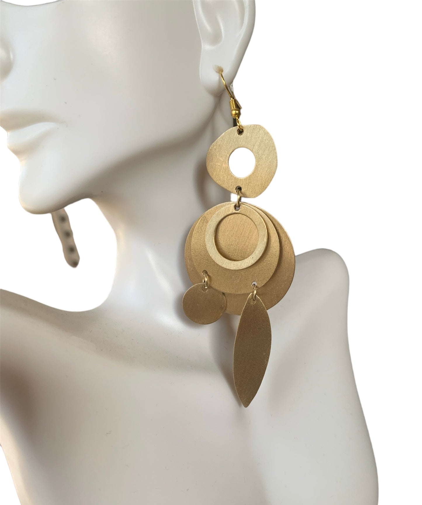 Brushed Brass Earrings