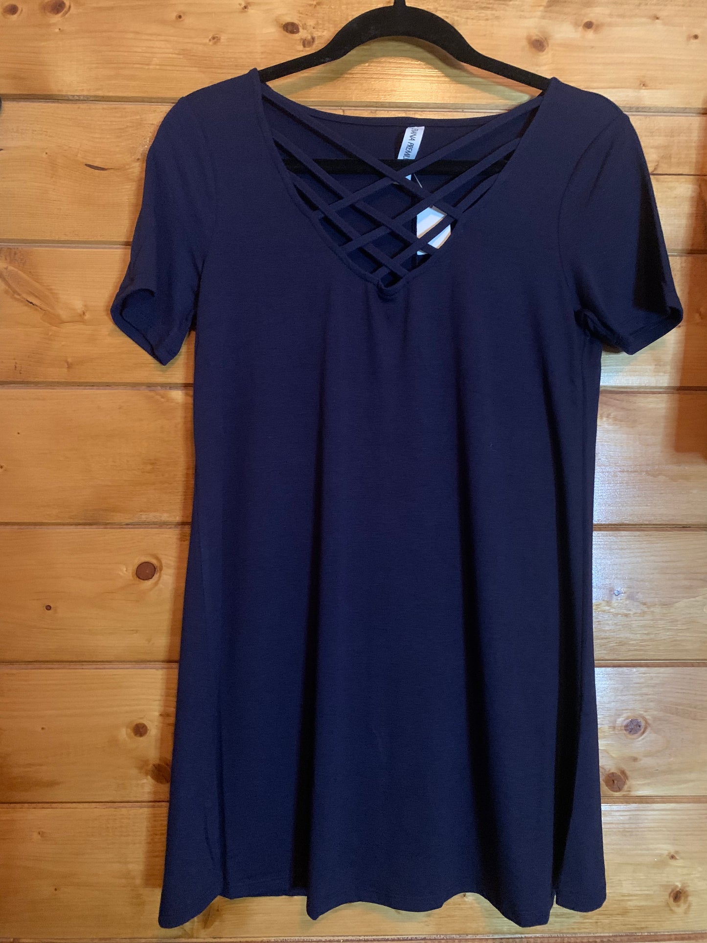 Navy Short Sleeve Top