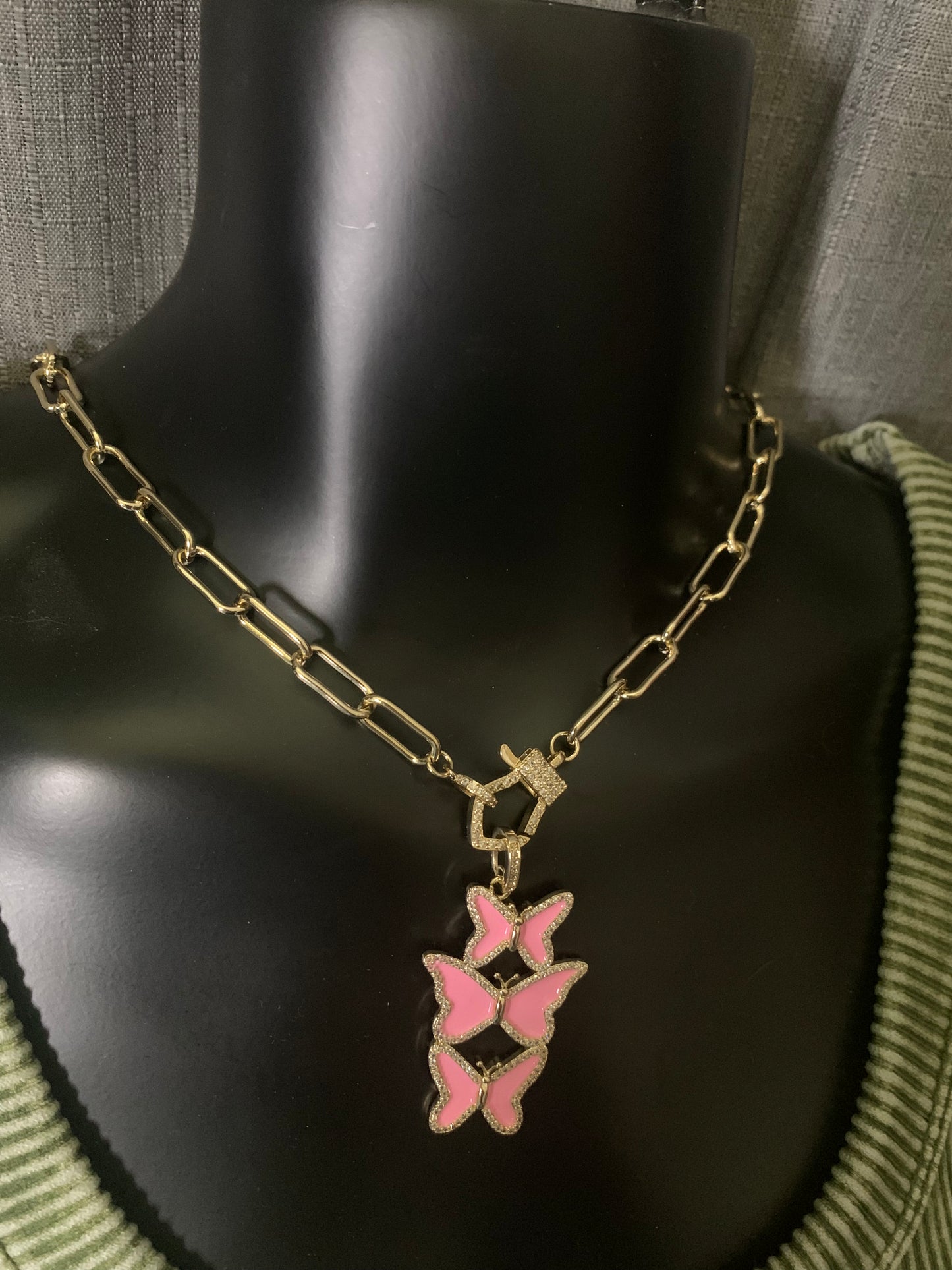 Triple Mayorca Butterfly Necklace