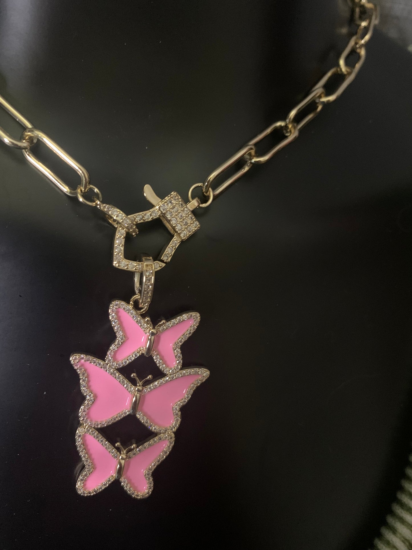 Triple Mayorca Butterfly Necklace