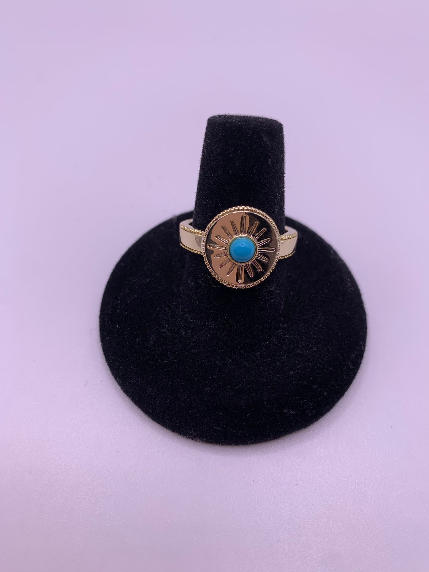 Turquoise Sun Adjustable Ring