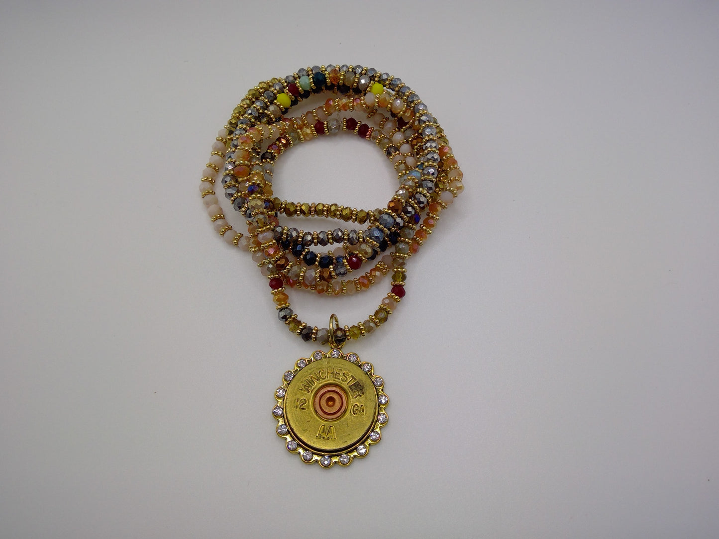 Shot Gun Shell Multi Colored Beaded Bracelet Set