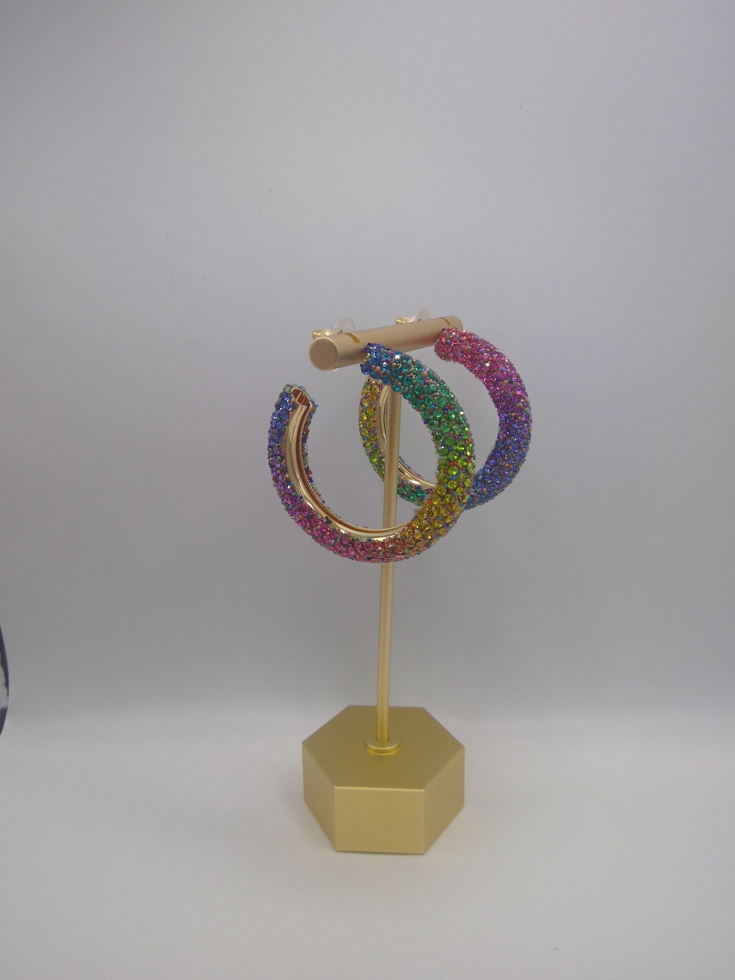 Color Crystal Hoops