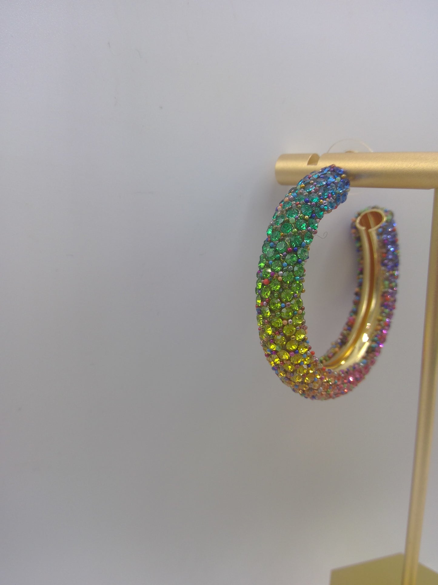 Color Crystal Hoops