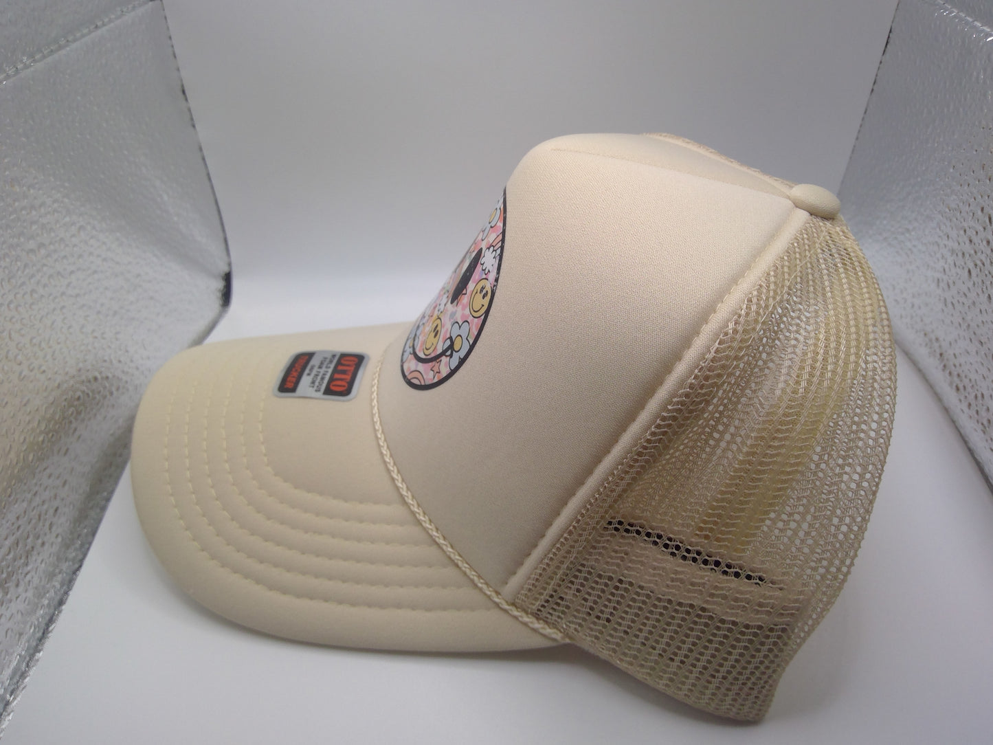 Rainbow Smiley Face Trucker Hat