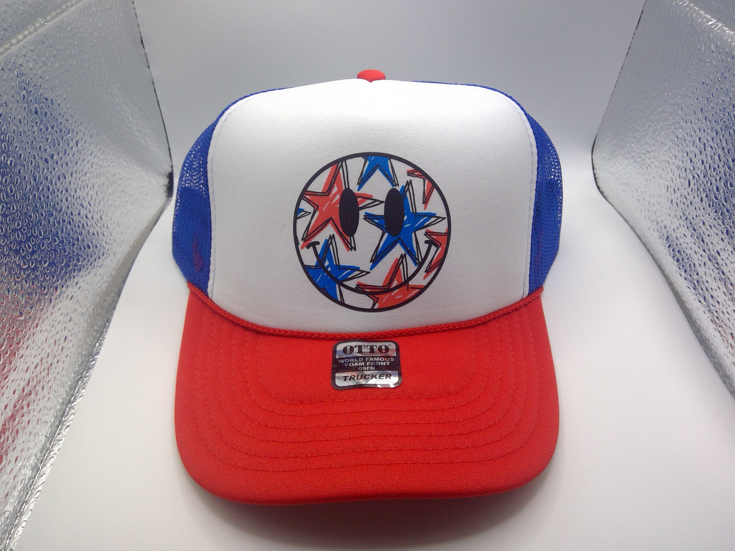 Stars Smiley Face Trucker Hat