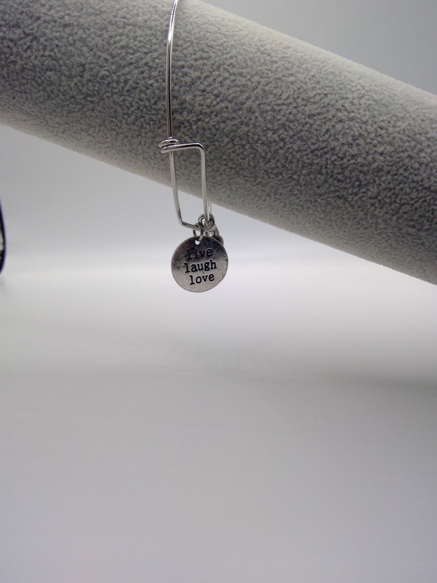 "Live Laugh Love" Dangle Charm Bracelet Plated over Brass