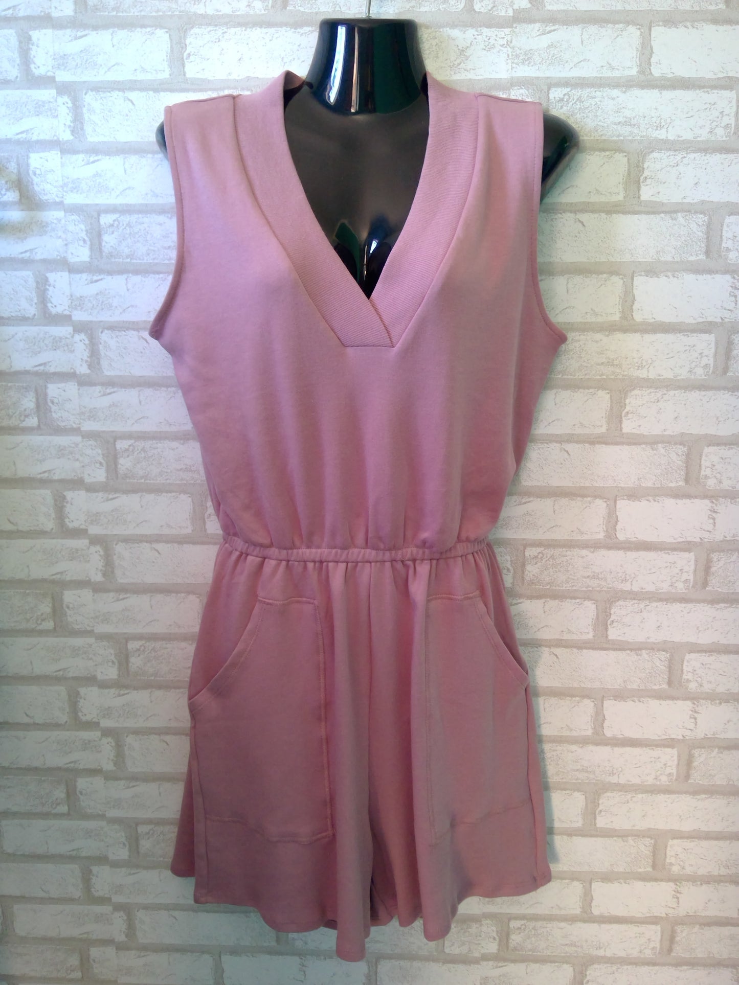 Sleeveless Cotton Short Romper