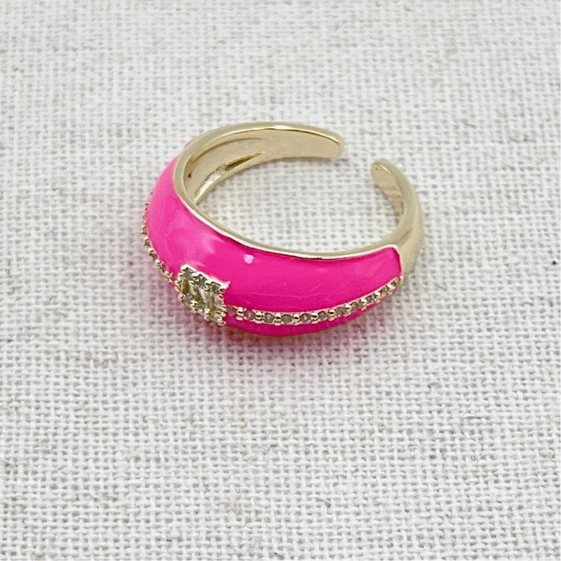 Kelly Hot Pink Adjustable Ring