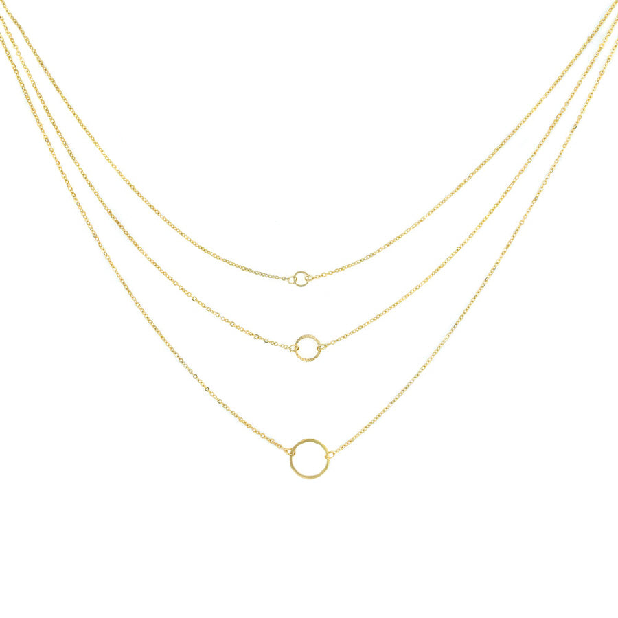 Triple strand gold necklace - Meraki B Shop