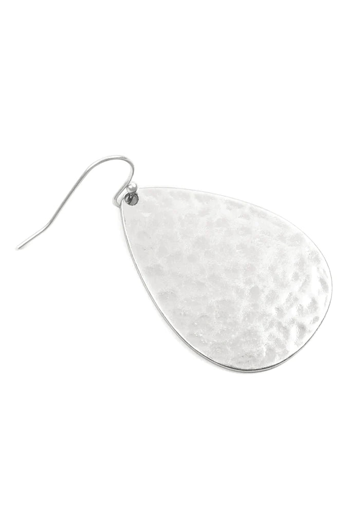 Hammered Teardrop Earrings
