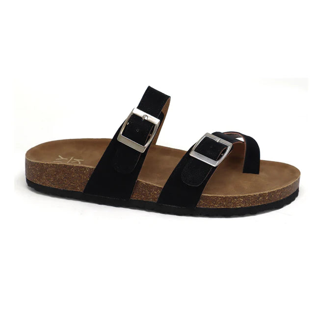 Vegan Leather Strapped Cork Sandle