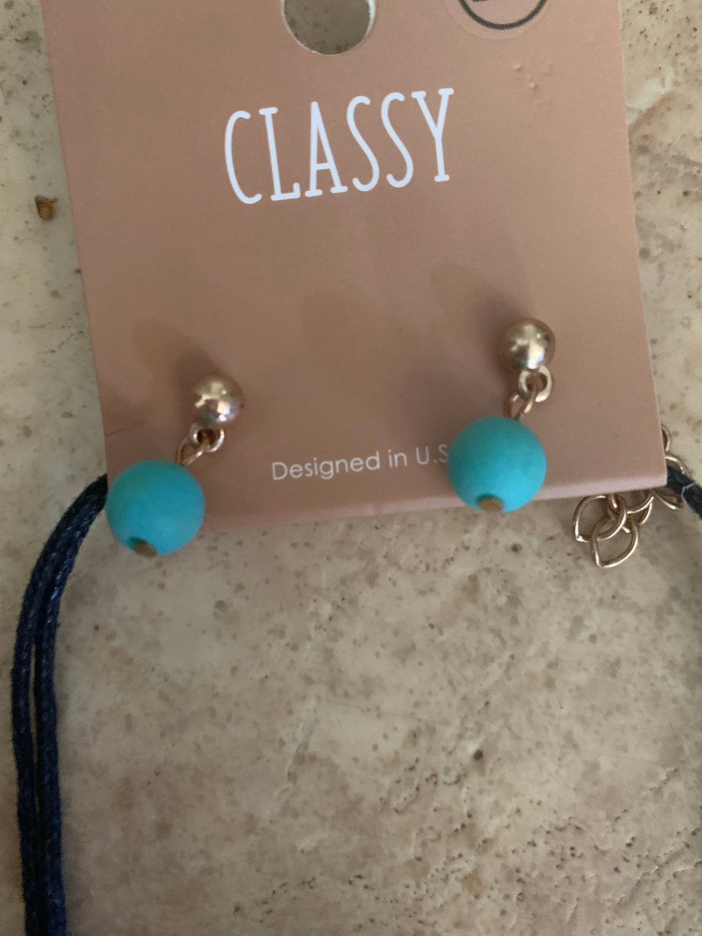 Long oval beaded necklace set