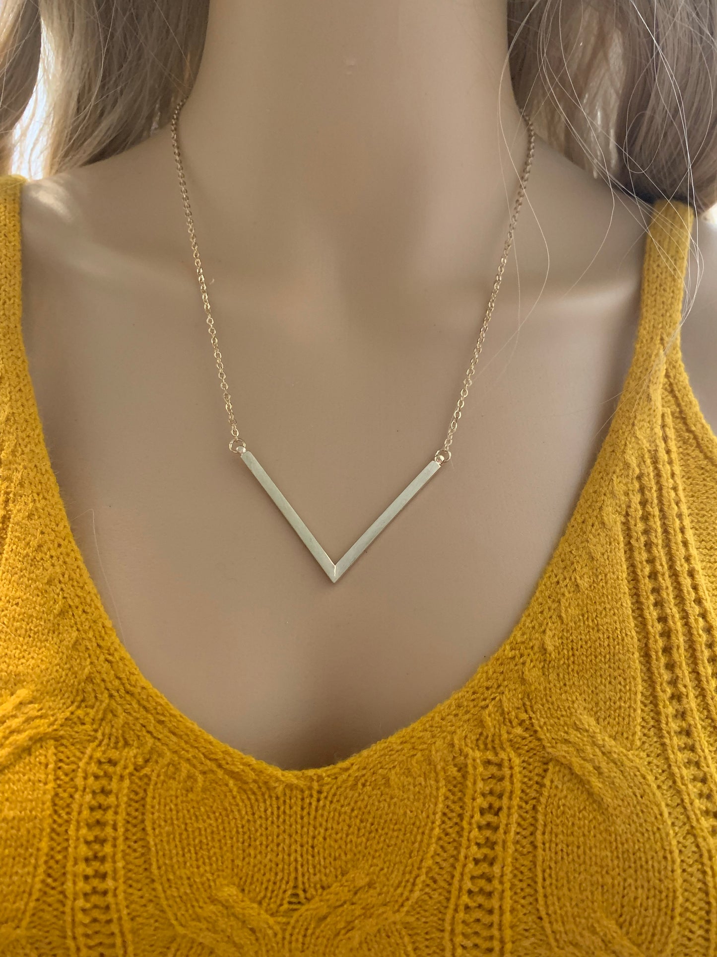 Gold Chevron Necklace
