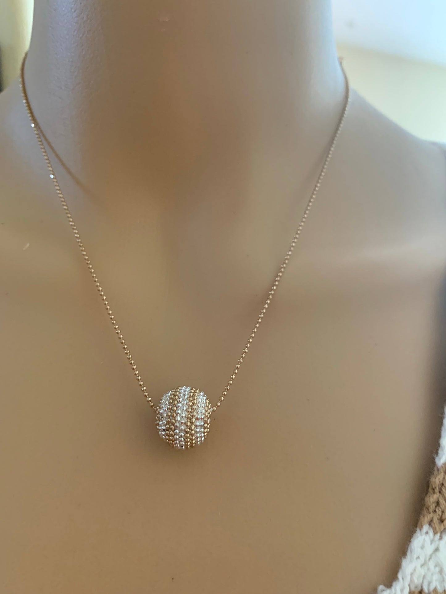 Maren Elena Two Toned Ball Necklace