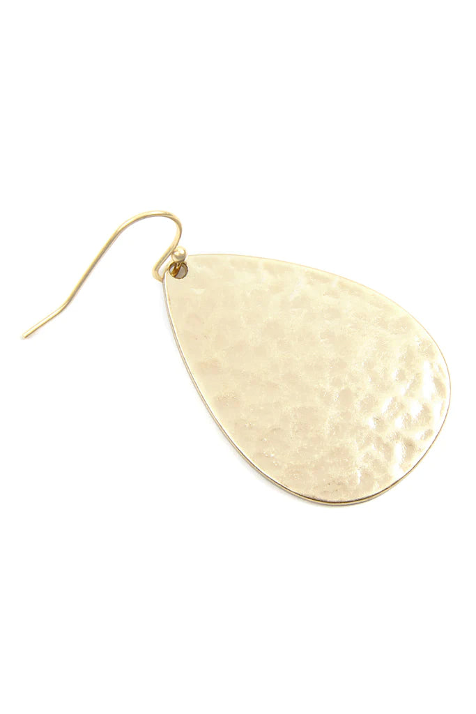 Hammered Teardrop Earrings