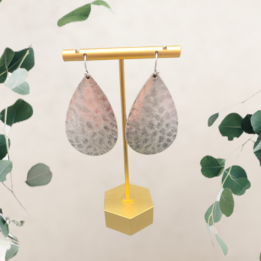 Hammered Teardrop Earrings