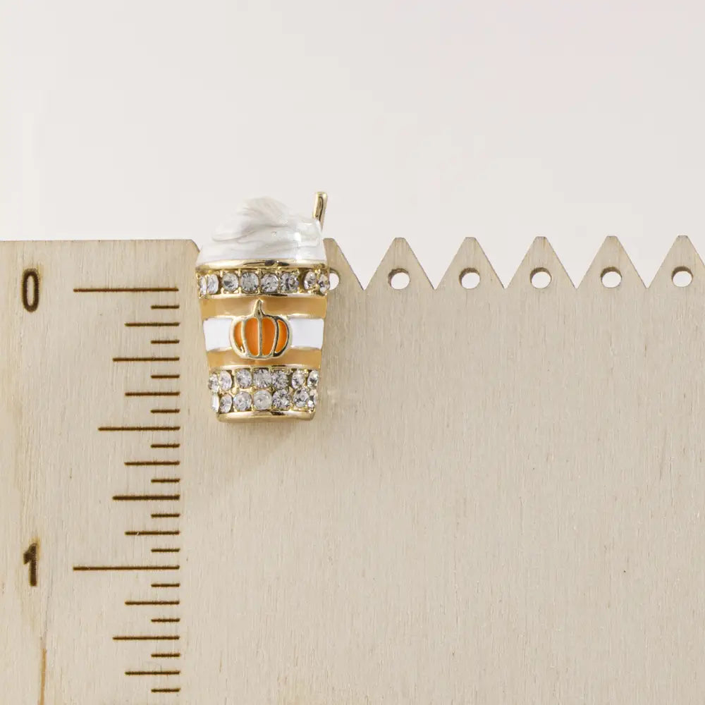 Pumpkin Spice Latte Post Earrings