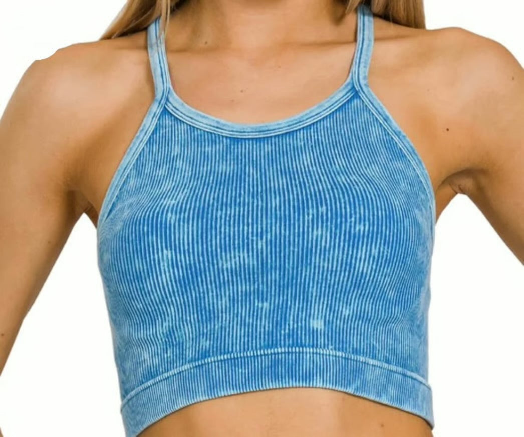 Washed ripped Cami Tank Tops