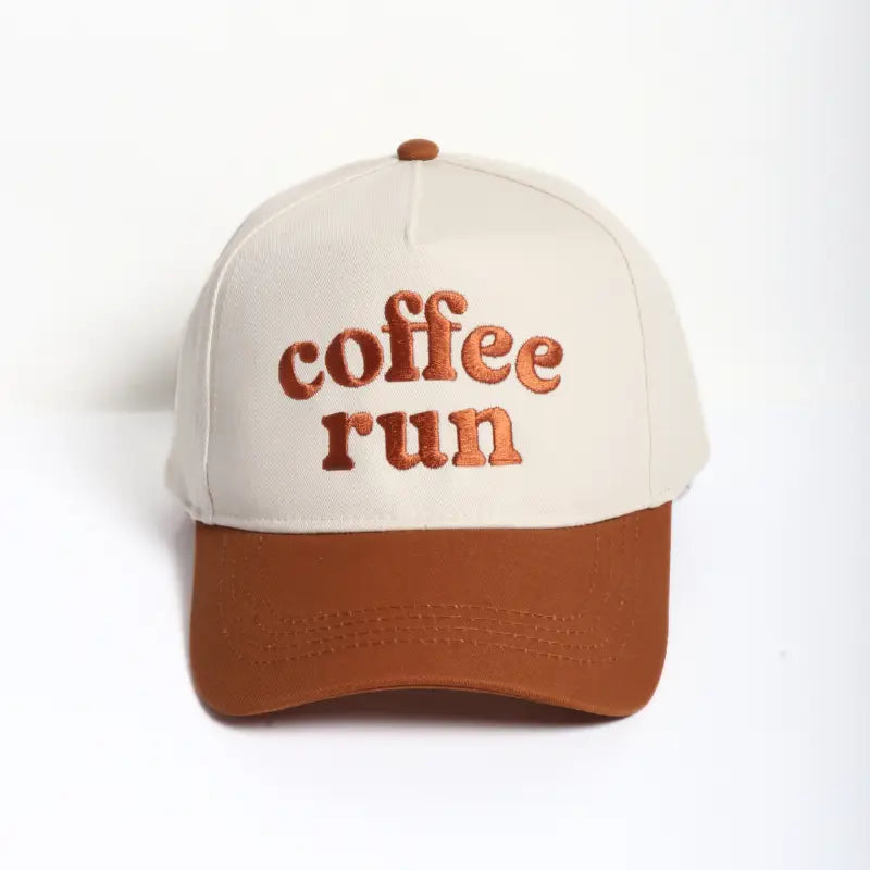 Coffee Run Embroidered Panel Two Tone Cap