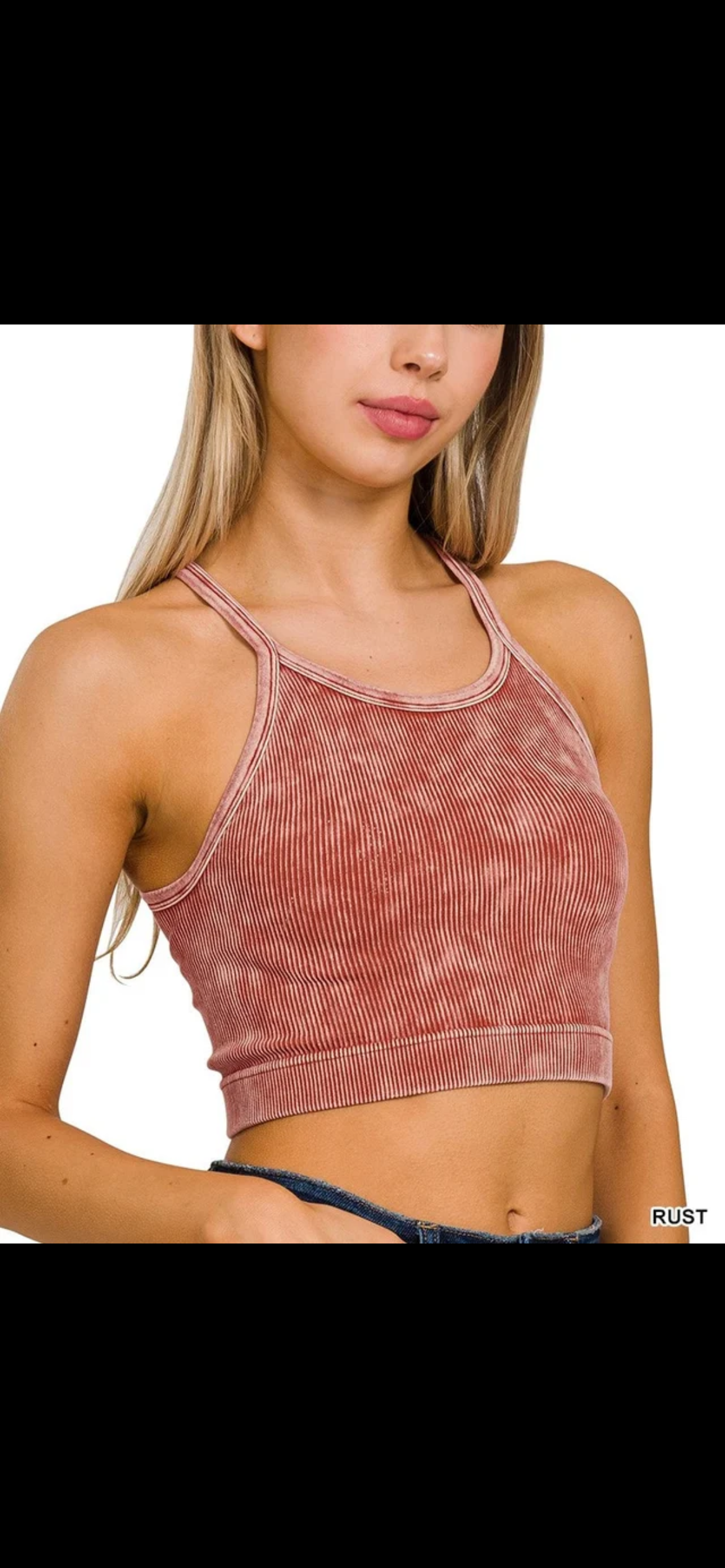 Washed ripped Cami Tank Tops