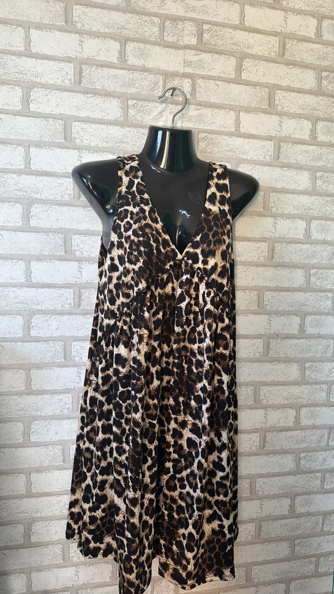 Sleeveless Animal Print Dress