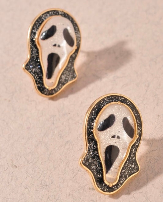 Ghost Face Earrings