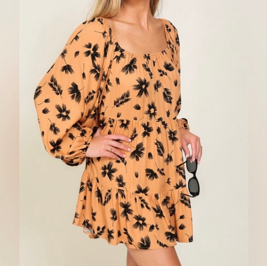 Tiered Long Sleeve Dress
