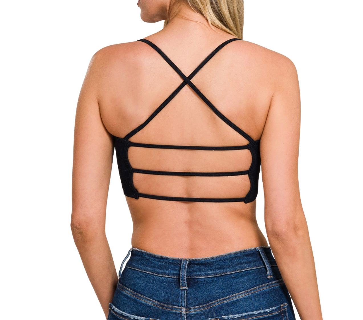 Seamless Ribbed Lattice Back Brami