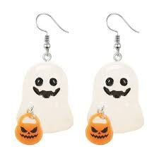 Halloween 3D Noctilucent Ghost Earrings