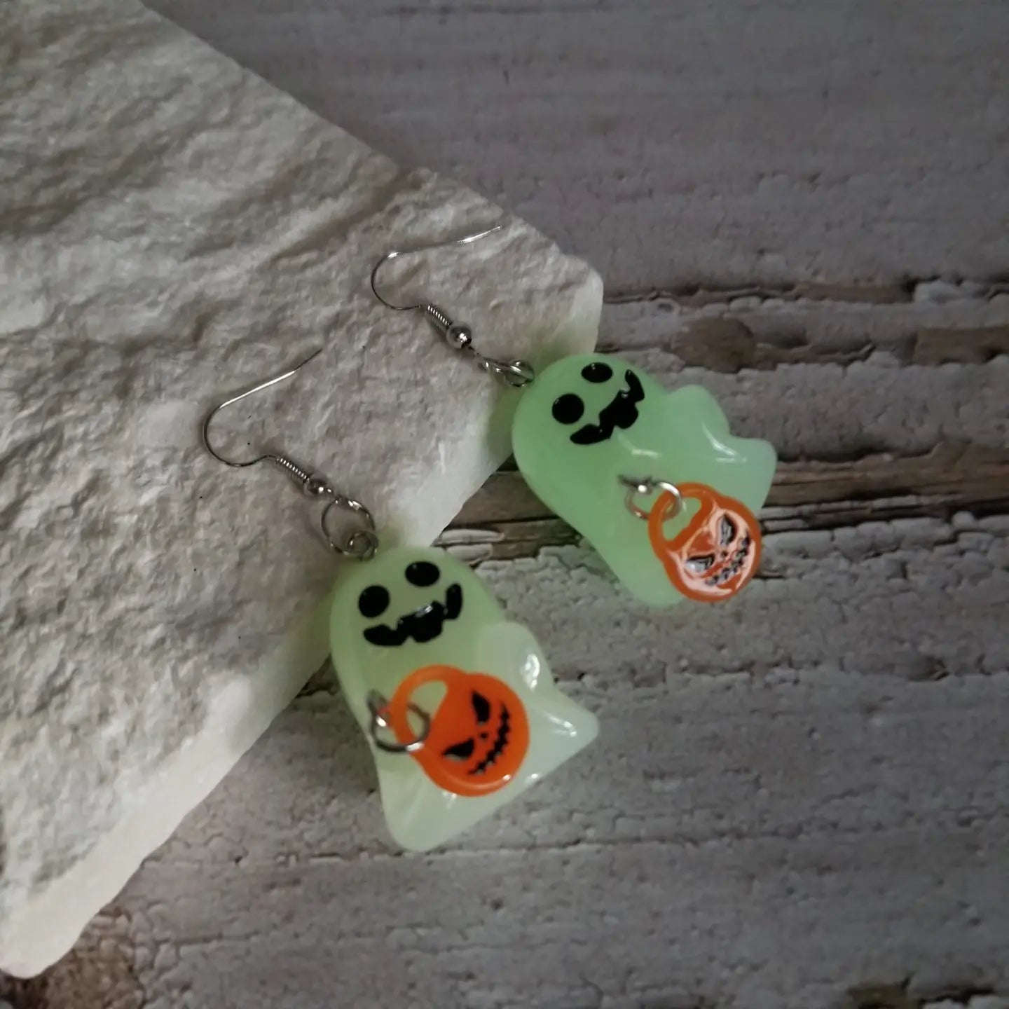 Halloween 3D Noctilucent Ghost Earrings