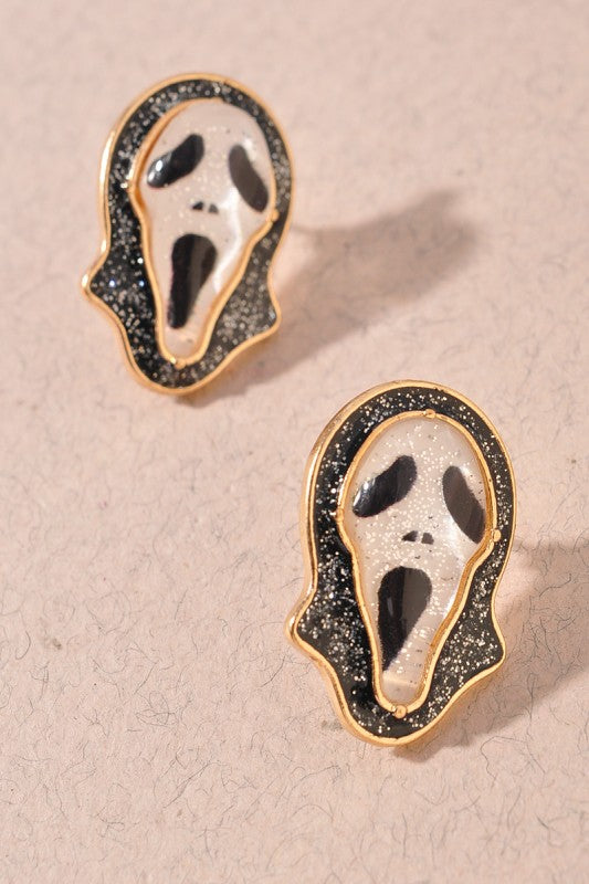 Ghost Face Earrings
