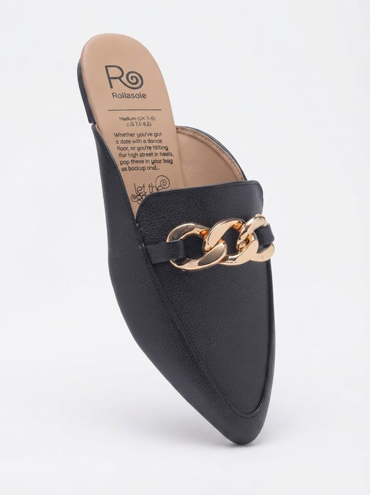 Downtown Girl Black Slip on Shoe