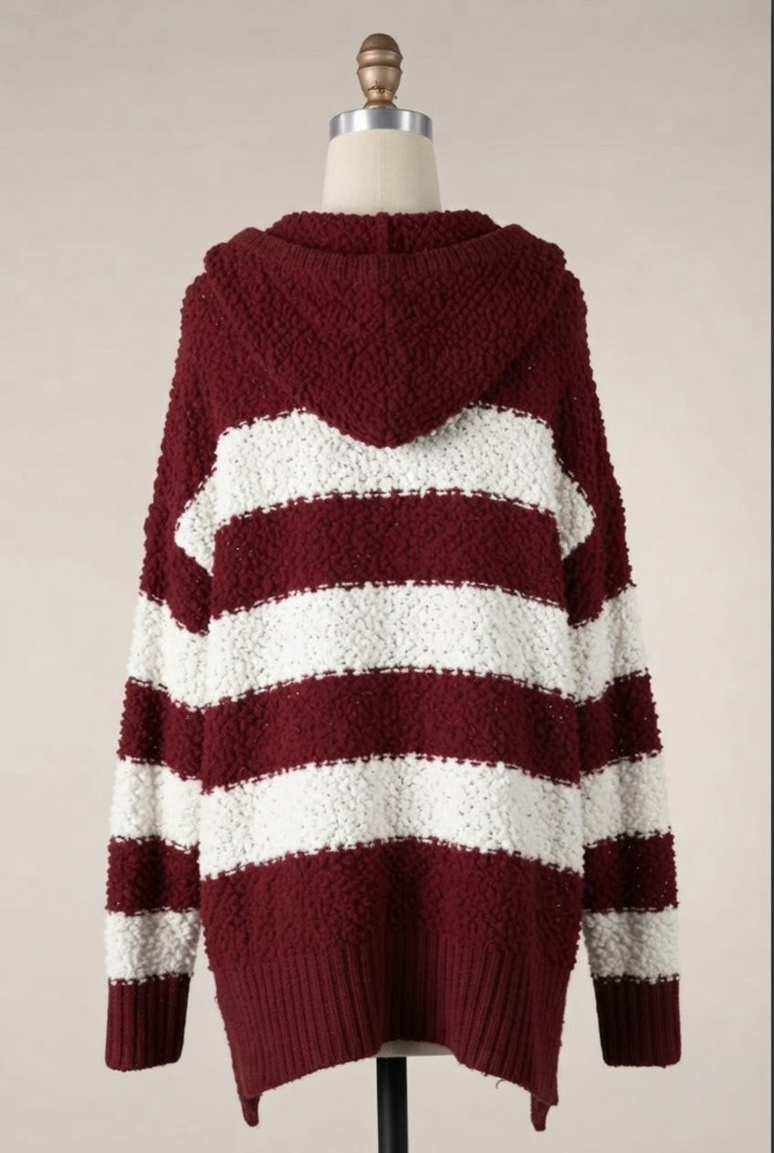 Stripe Popcorn Hoodie