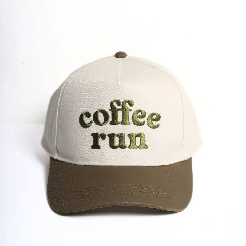 Coffee Run Embroidered Panel Two Tone Cap