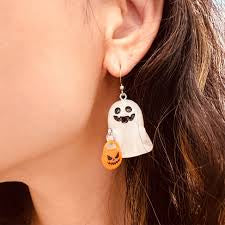 Halloween 3D Noctilucent Ghost Earrings