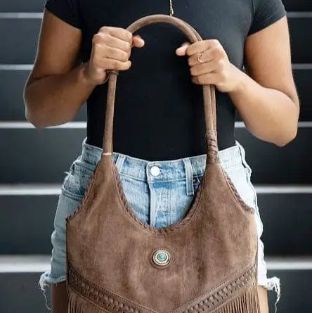 Fringe Design Shoulder Hobo Bag